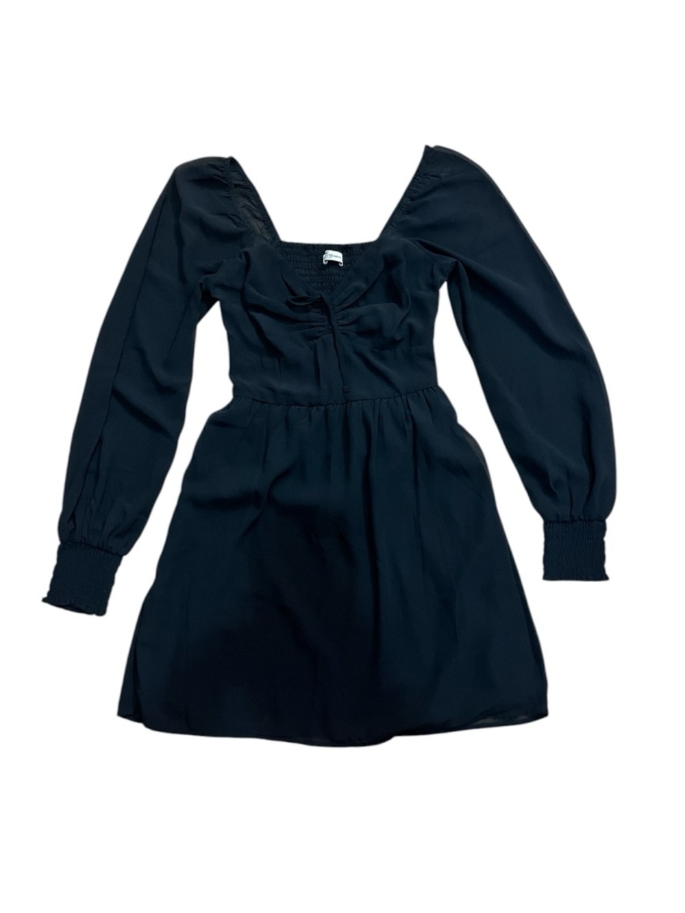 Hollister Black Long-Sleeve Midi Dress